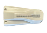 MERCANE ELECTRIC SCOOTER JUBEL FRONT FORK COVER WHITE LEFT OR RIGHT SIDE PLASTIC WITH REFLECTIVE STRIP
